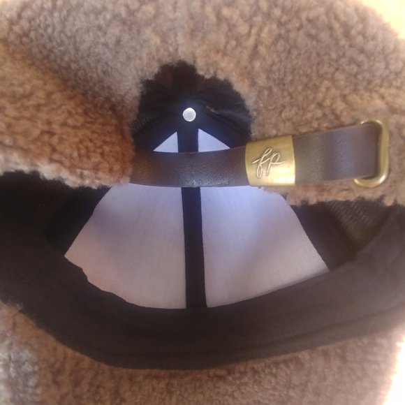 Free People brown taupe fuzzy cap adjustable - Picture 2 of 6